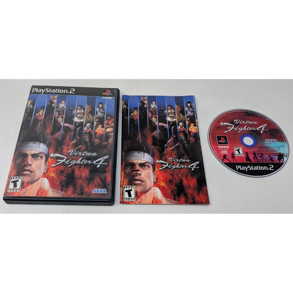 TESTED Virtua Fighter 4 (Sony PlayStation 2 PS2, 2002) Complete CIB Black‎ Label